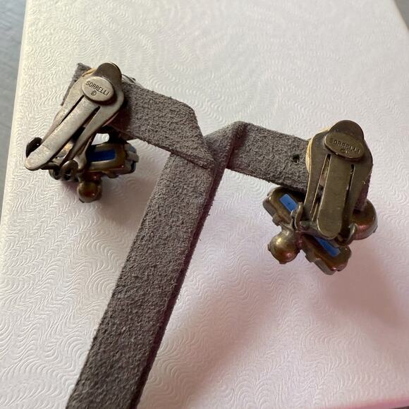 Sorrelli Crystal Clip On Brass Tone Earrings - Picture 4 of 8